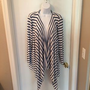 *last call* striped beach coverup or sweater